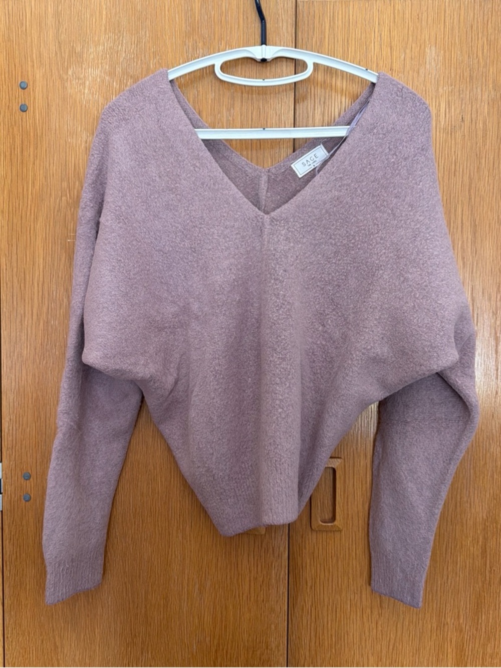 SAGE Dusty mauve Angora sweater